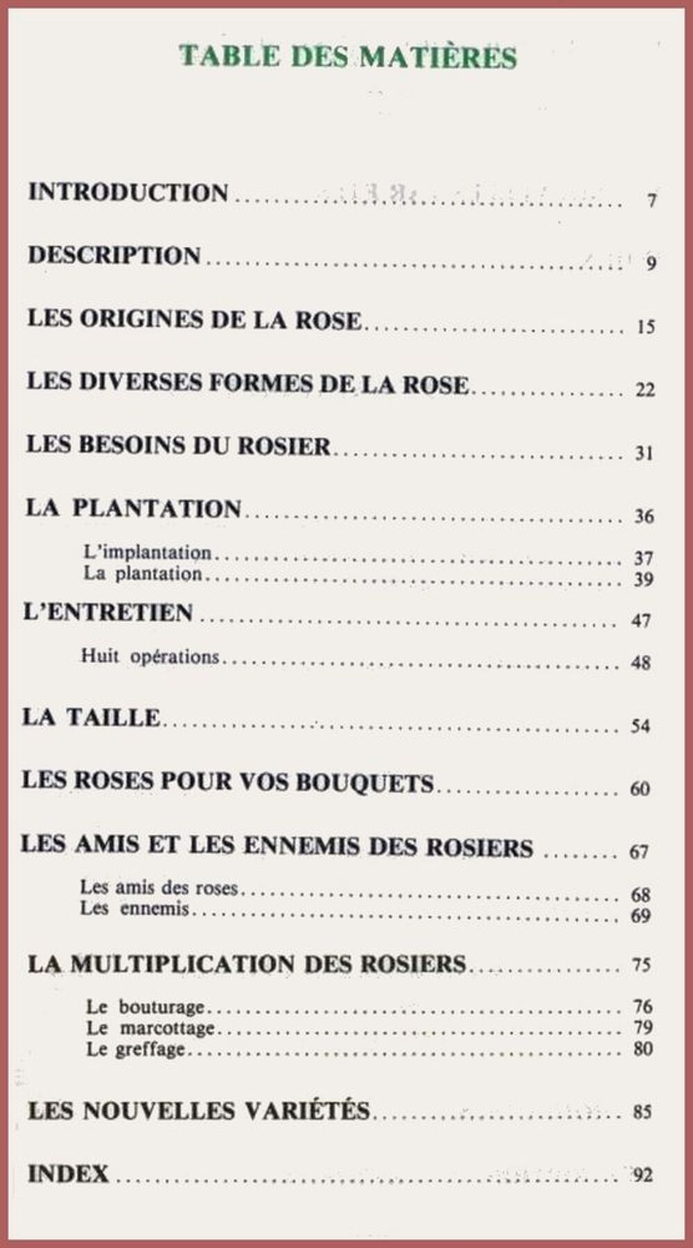 RUSTICA - ROSES ET ROSIERS / prixportcompris Livres et BD