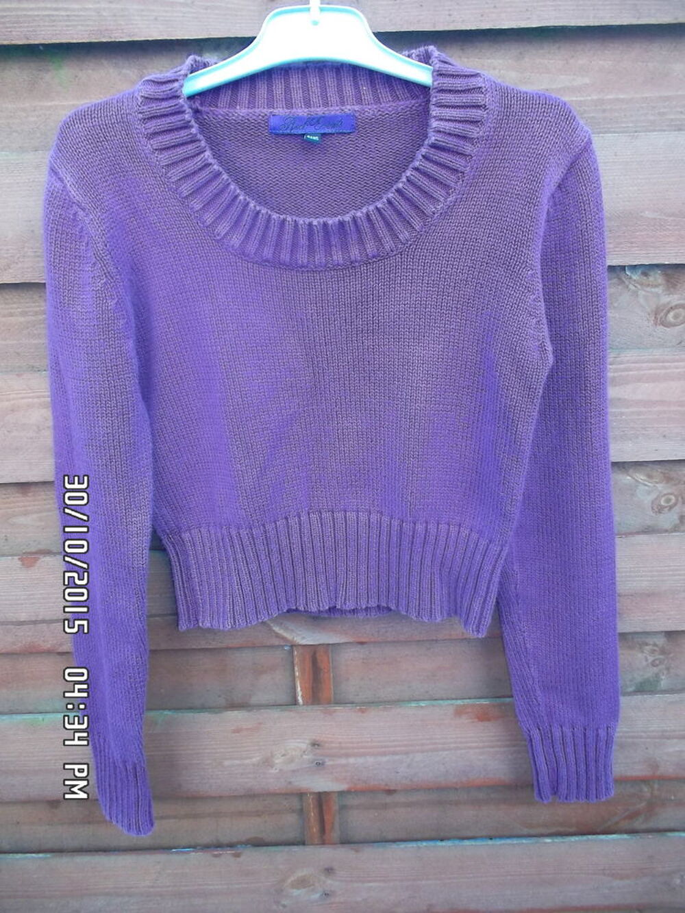 PULL VIOLET*JUSTE 1E*KIKI60230 Vêtements enfants