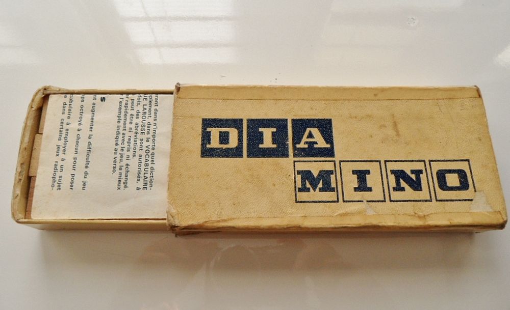 ANCIEN JEU DE SOCIETE VINTAGE DIAMINO STANDARD BOIS tbe 
