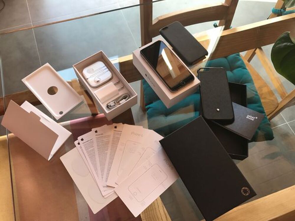 Iphone 6 64go gris sid&eacute;ral + coque Montblanc Parfait &eacute;tat Téléphones et tablettes