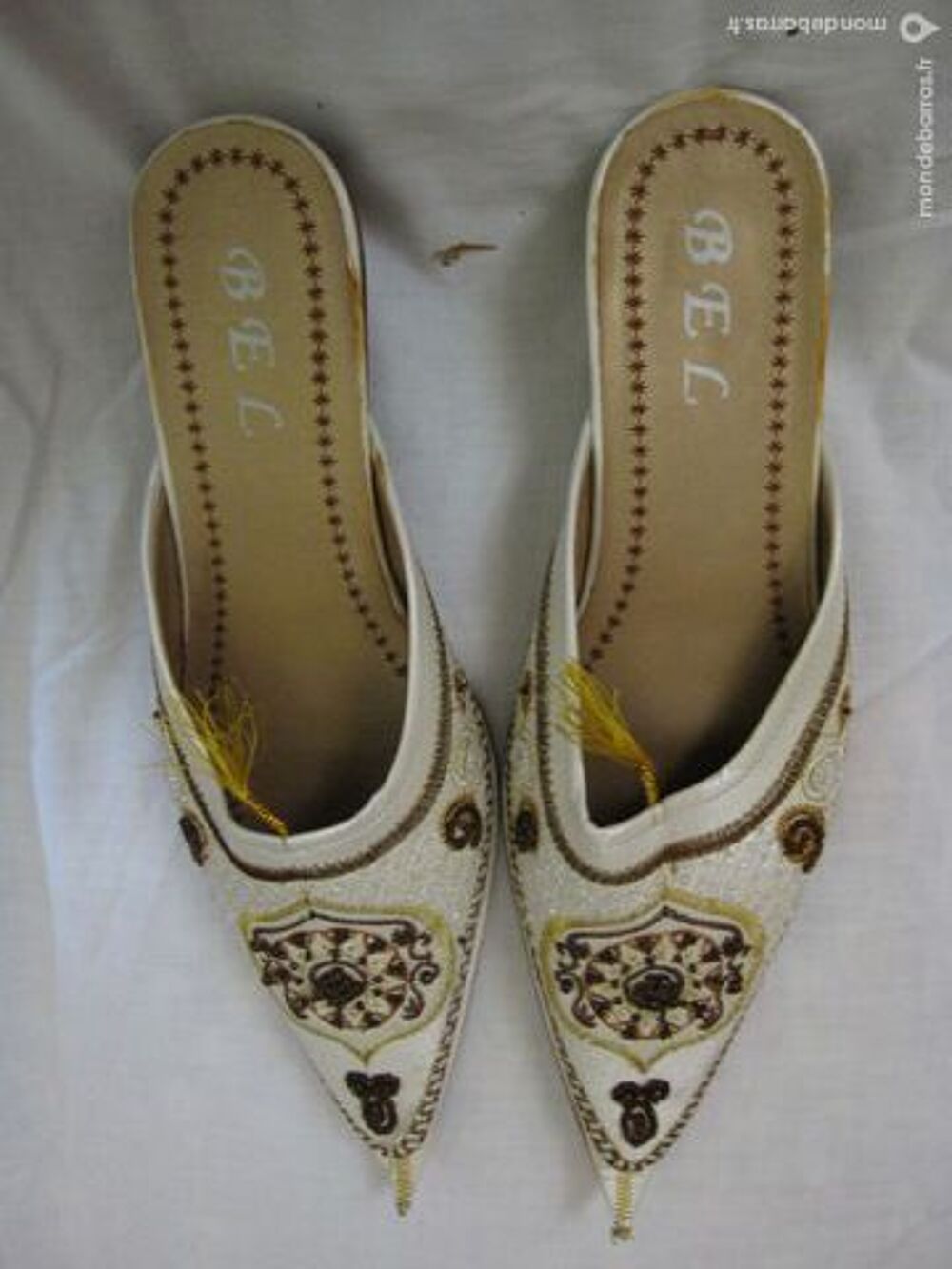 Chaussures Type Babouches Beige Femme Ponture 39 Chaussures