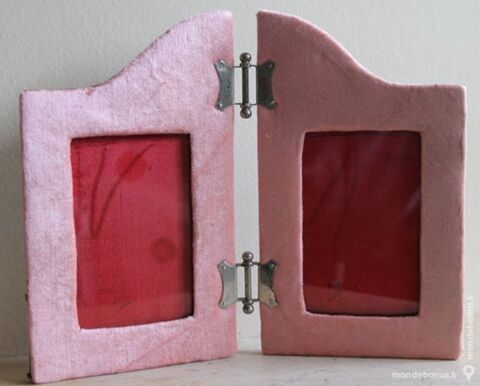 Cadre cuir double XIX sicle cadeau mariage 25 Paris 14 (75)