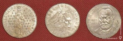 3 pi�ces de 10 Frs Victor Hugo(1985), Rolland Garr 27 Montreuil (93)