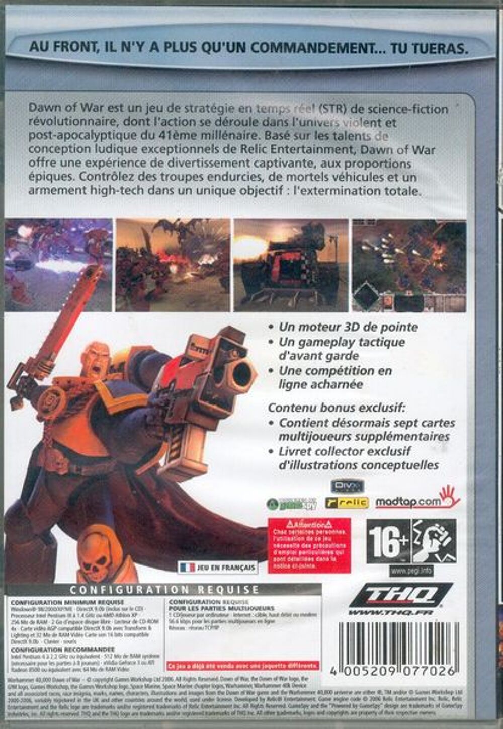 DAWN OF WAR -- pour PC -- 16 ans et + Consoles et jeux vidéos
