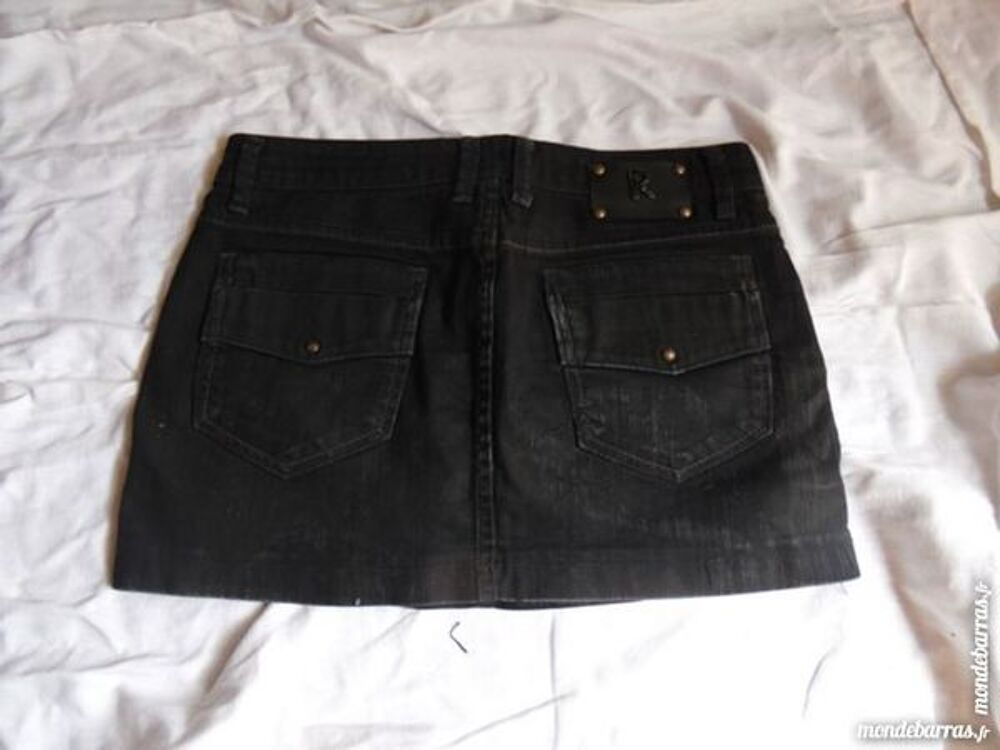 jupe en jeans noir t38 Vêtements