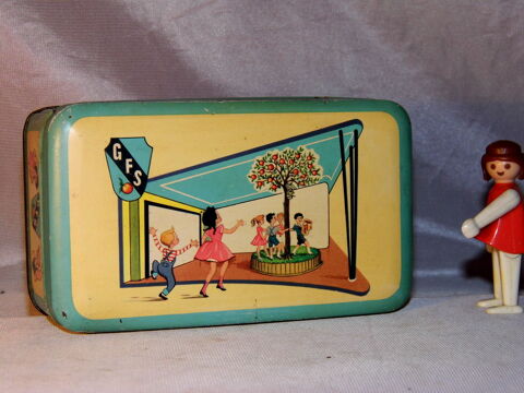 ANCIENNE BOITE publicitaire GFS LITHOGRAPHIEE VINTAGE annes 50 20 Dunkerque (59)