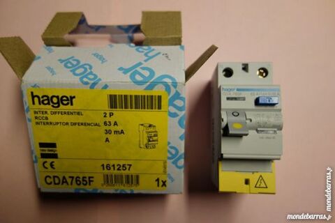 Interrupteur diffrentiel 63 A  30mA courbe A neuf 60 La Meurdraquire (50)