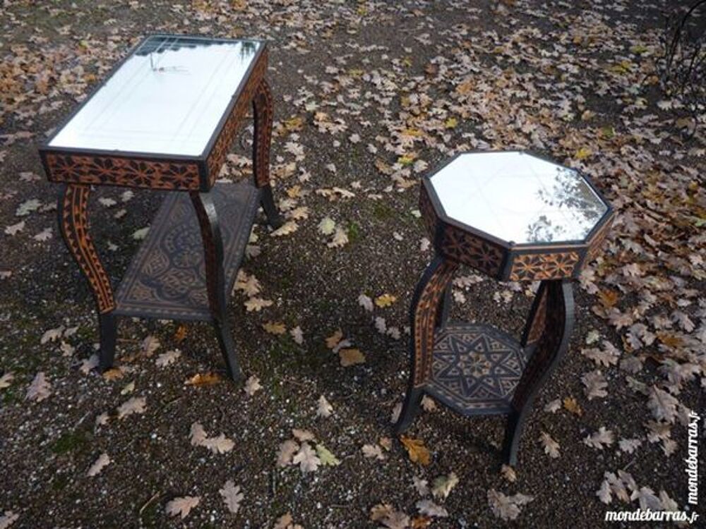 Petite table mauresque en c&egrave;dre/miroir/d&eacute;co salon Meubles