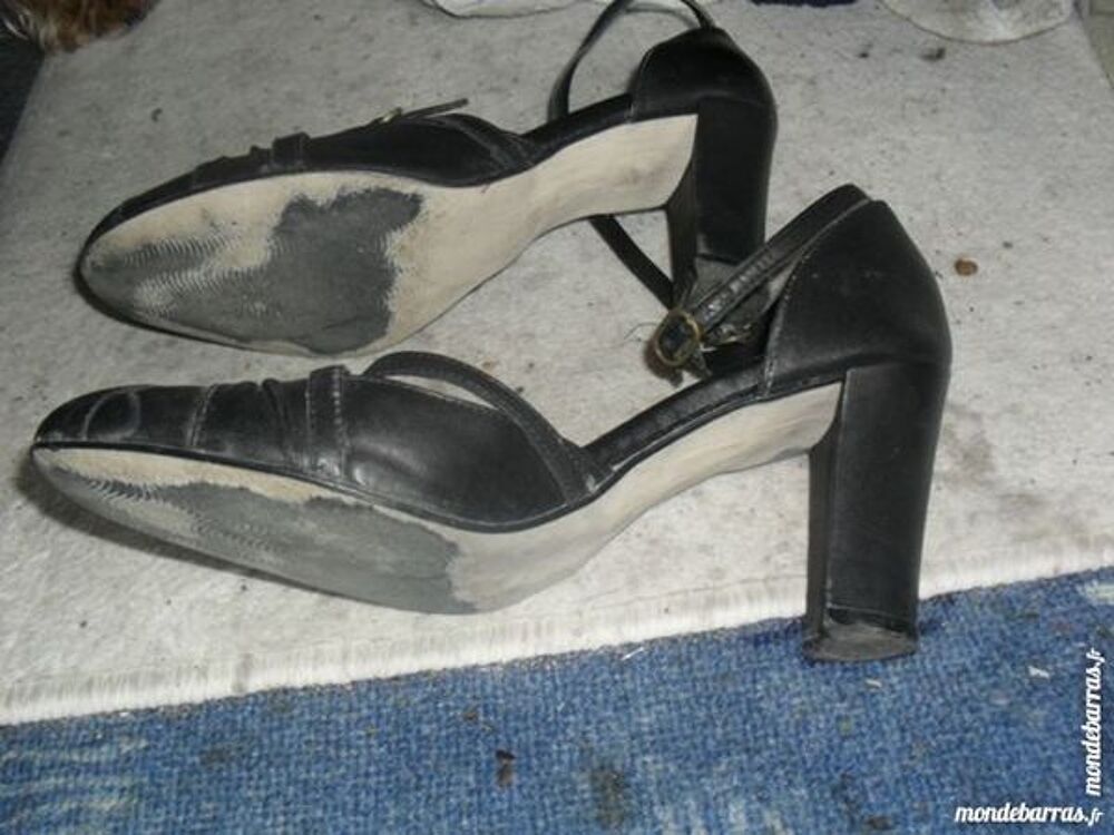 escarpins cuir &agrave; bride pointure 36 bon &eacute;tat Chaussures
