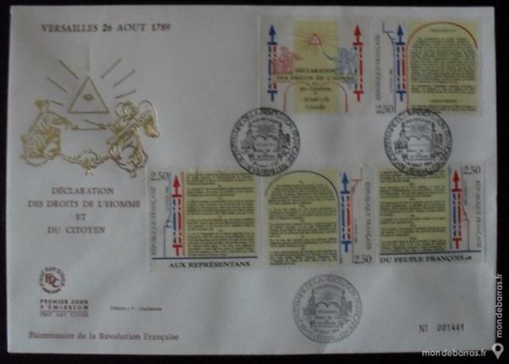 4 enveloppes Premier Jour des Carnets R&eacute;volution 