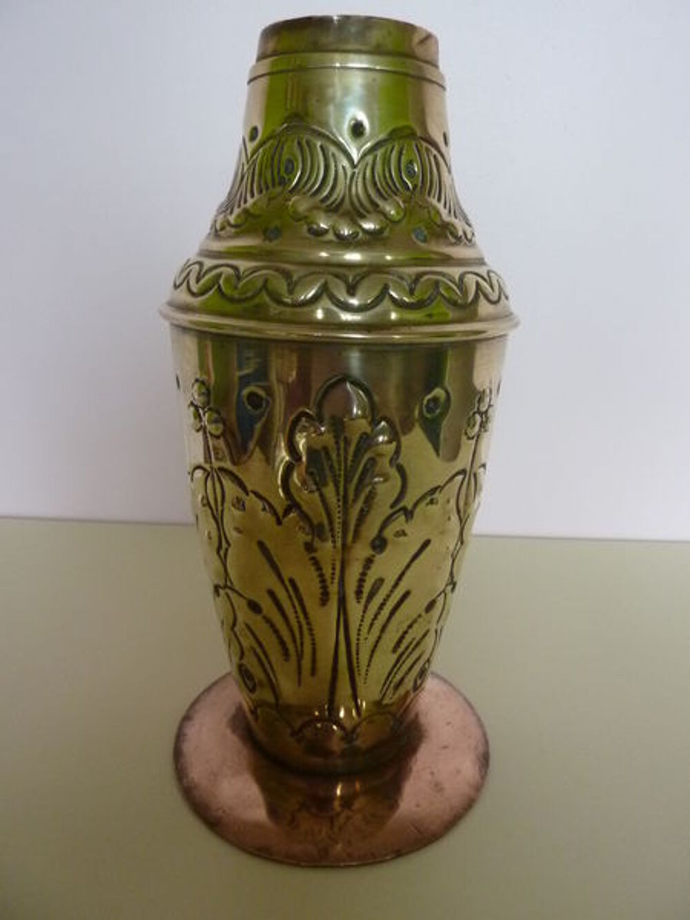 Pieds de lampe en cuivre . Décoration