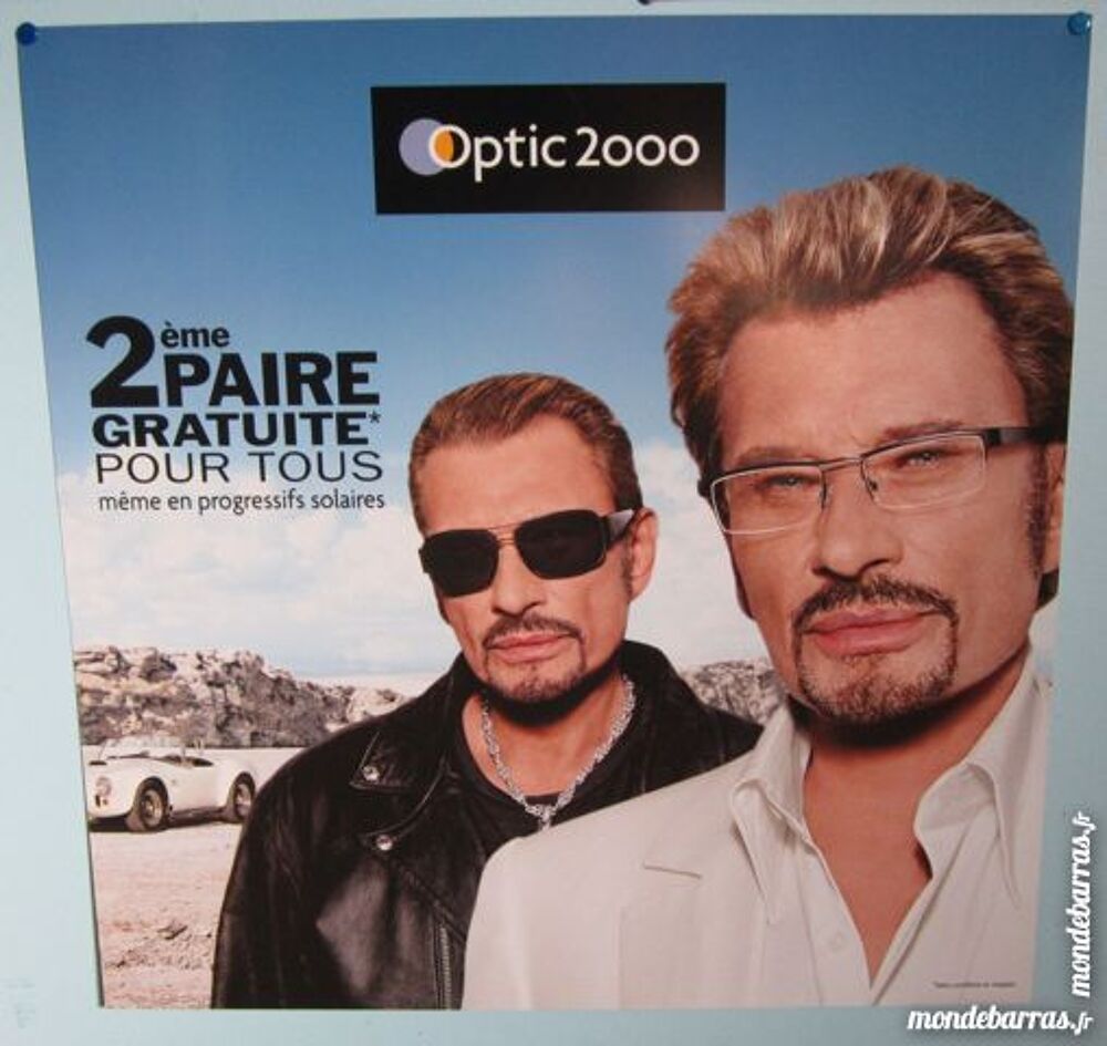 AFFICHE OPTIC 2000 Johnny HALLYDAY 