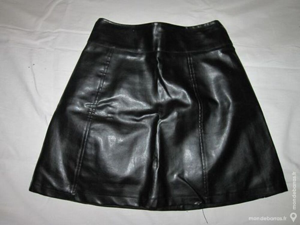 Jupe en simili cuir femme taille 34 Vêtements