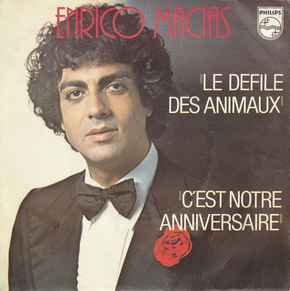 Disque vinyle 45 tours Enrico Macias- Le d&eacute;fil&eacute; des animaux
CD et vinyles