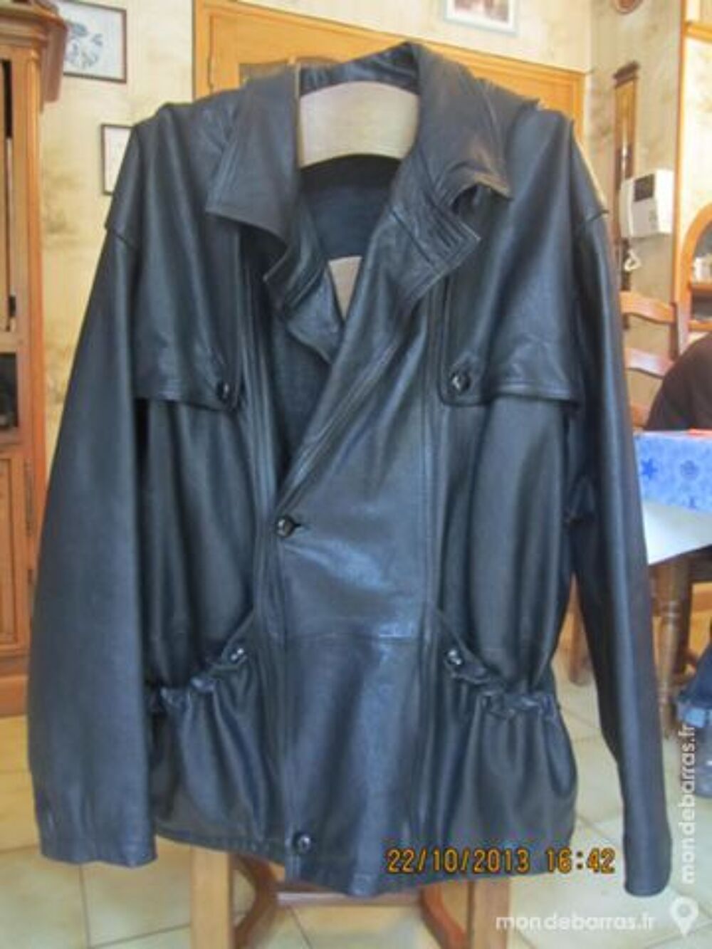2 VESTES CUIR HOMME T 56/58 Vêtements