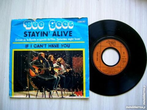 45 TOURS BEE GEES Stayin alive - BELGIQUE 8 Nantes (44)