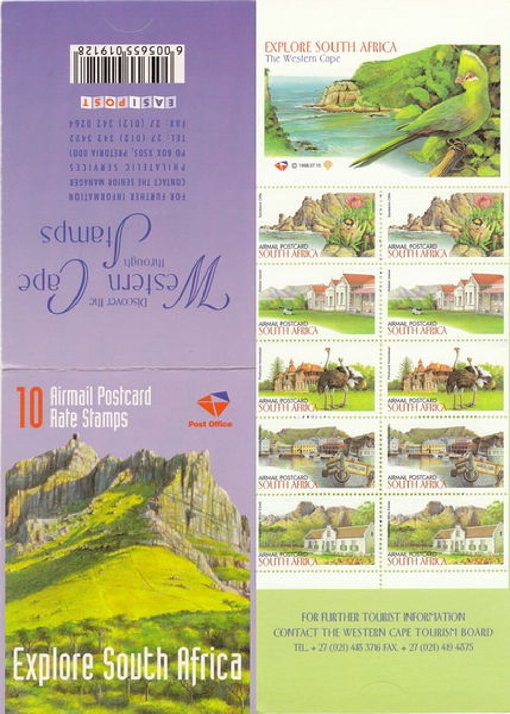 Timbres Sud Afrique NEUF Carnet Explore South Africa 1998

