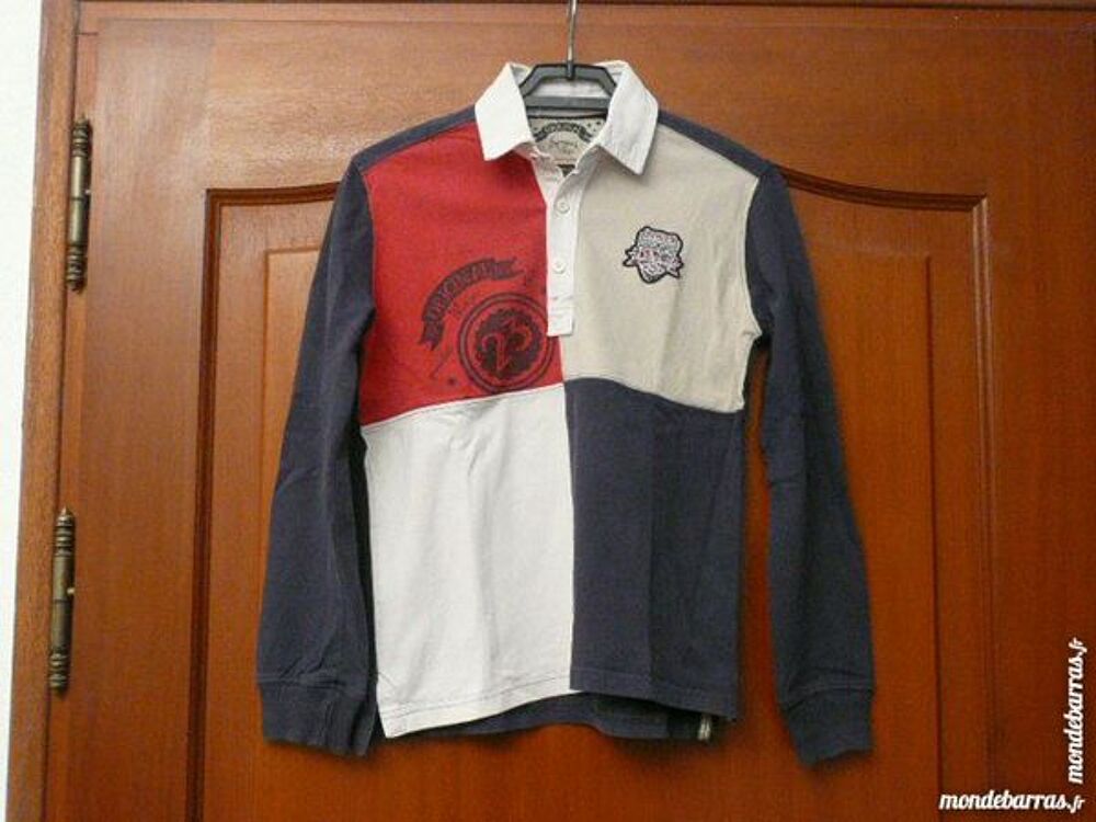POLO BLEU/ROUGE SERGENT MAJOR 10 ANS Vêtements enfants