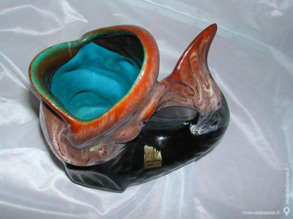Carafe Pichet POISSON GRAND FEU FAIENCE vintage Décoration
