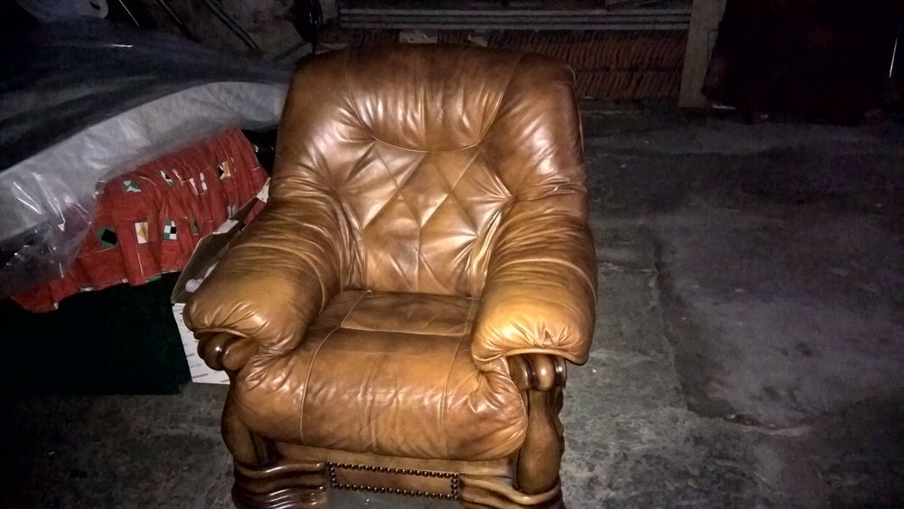 Fauteuil cuir marron Meubles
