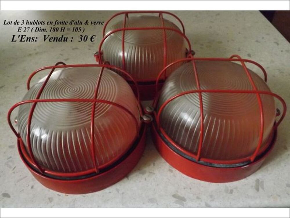 Lot de 3 Hublots ronds Bricolage