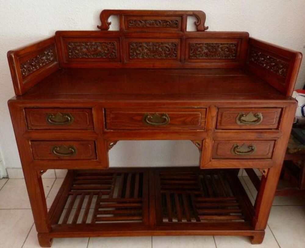 Bureau ancien chinois bois massif Meubles