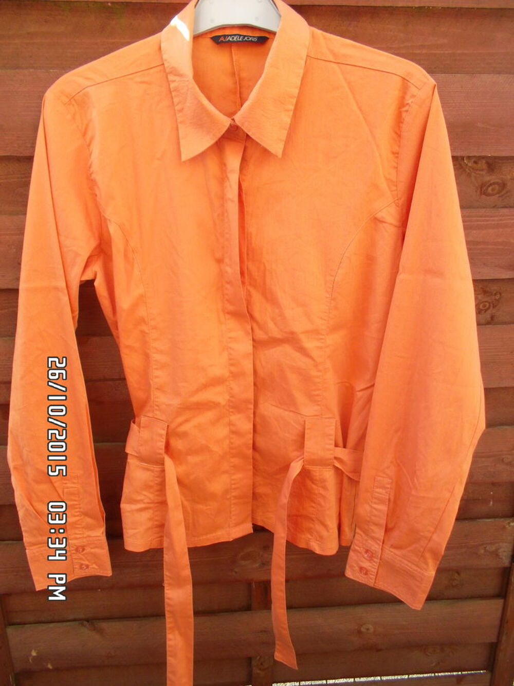 CHEMISIER ORANGE ADELE JORIS*JUSTE 2E*KIKI60230 Vêtements