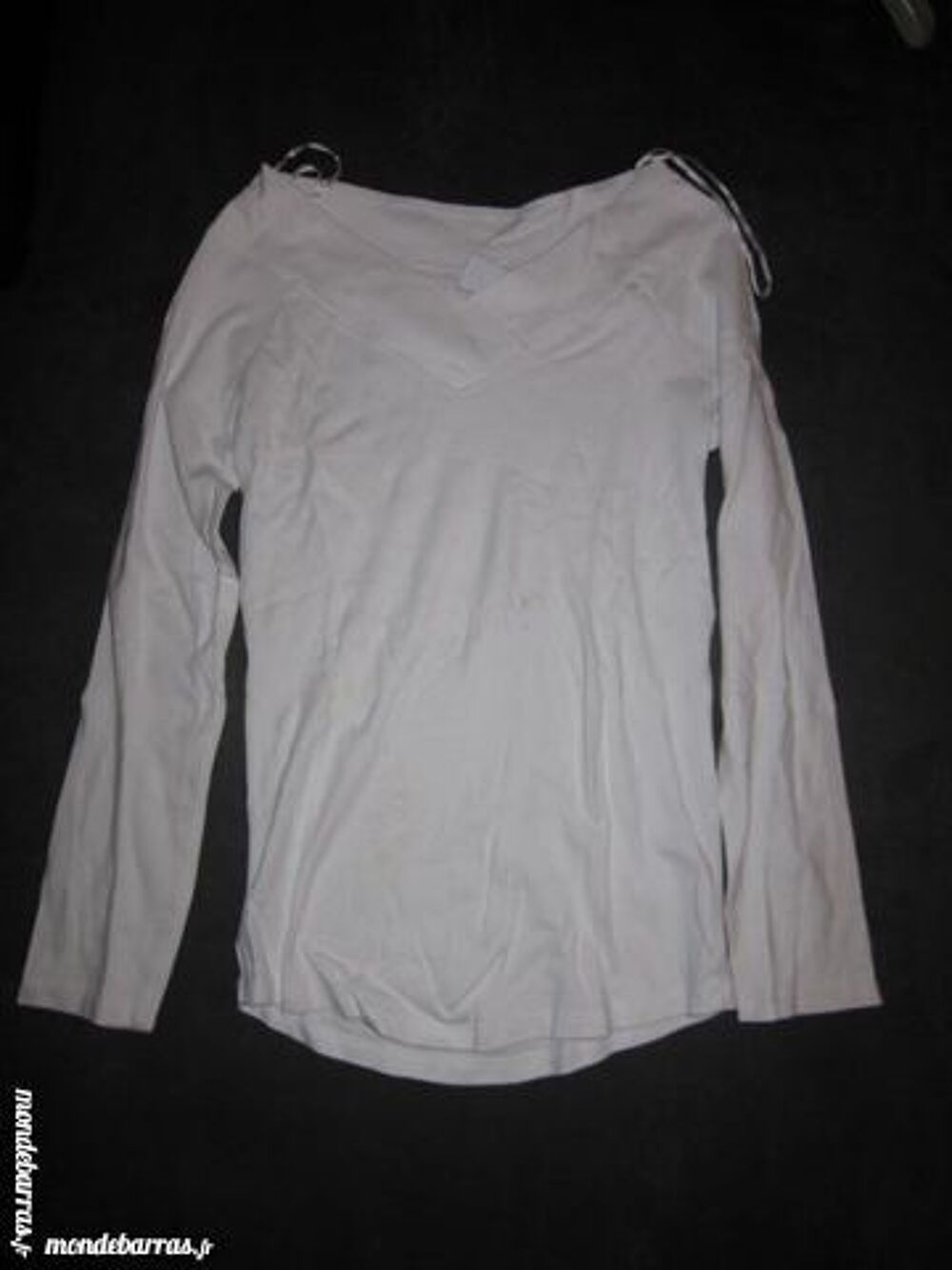 Top Cama&iuml;eu 36 Blanc FEMME Vêtements