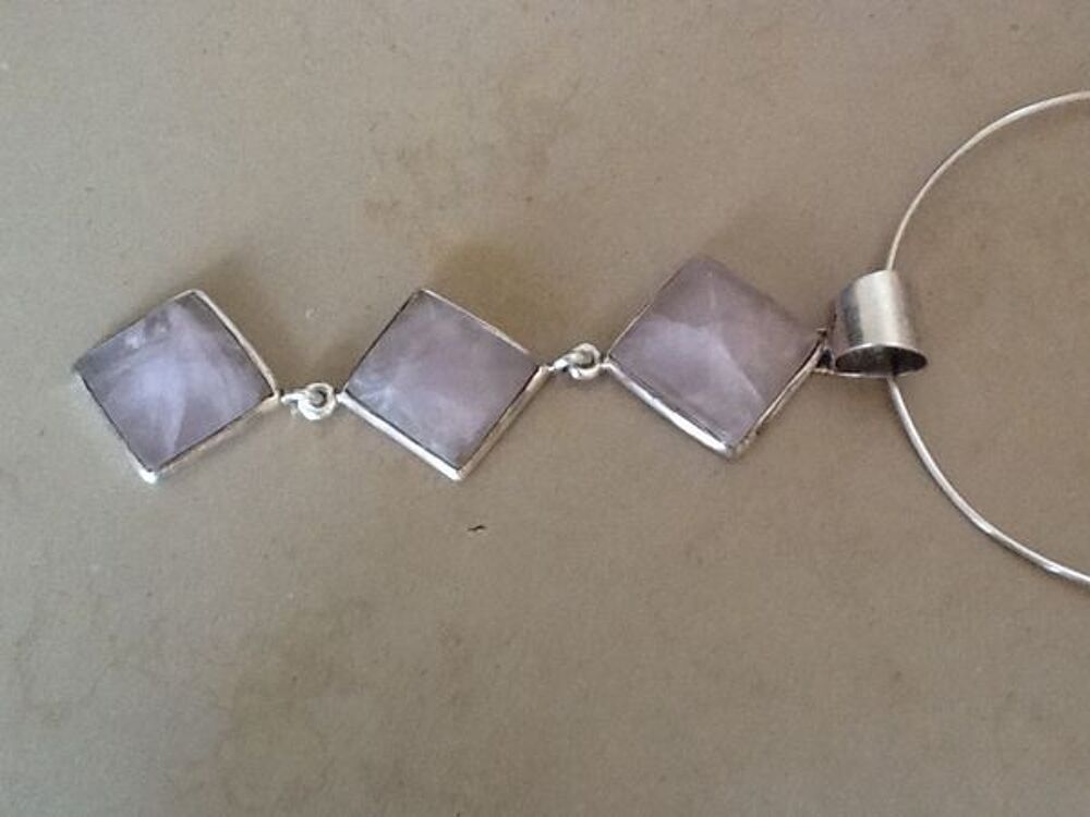 Collier argent avec quartz Bijoux et montres