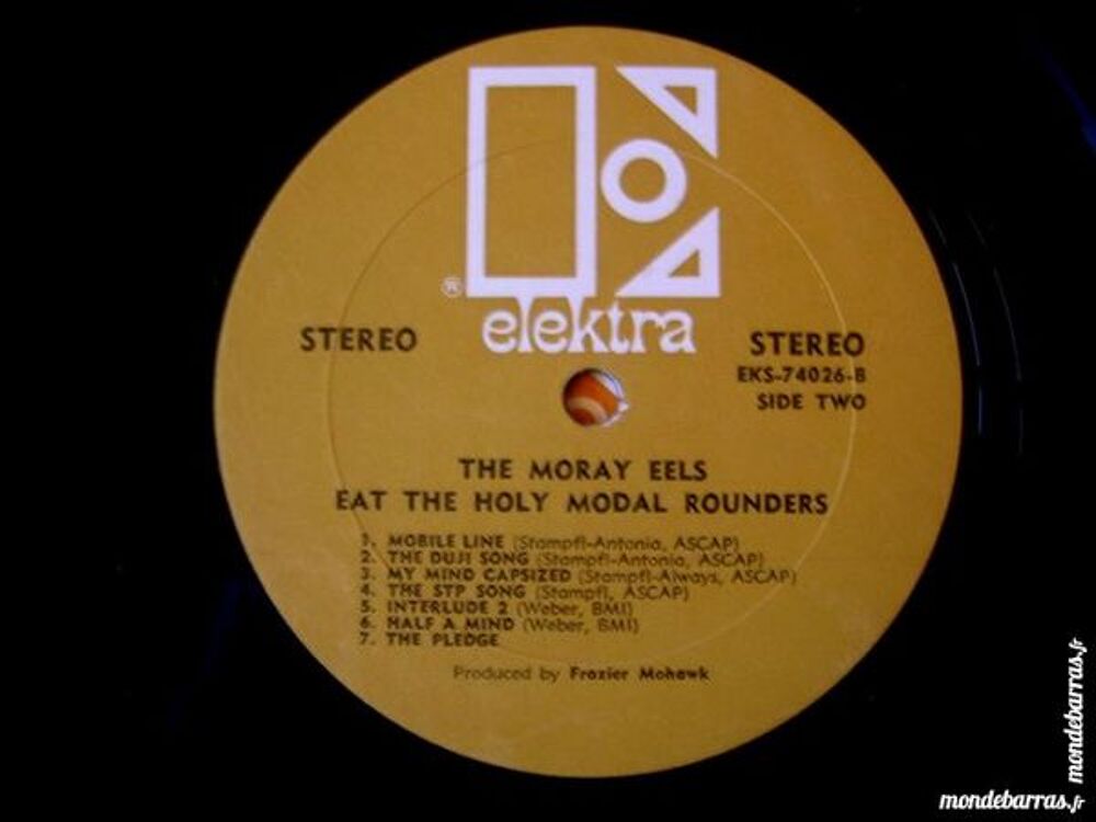 33 TOURS HOLY MODAL ROUNDERS The Moray Eels eat CD et vinyles