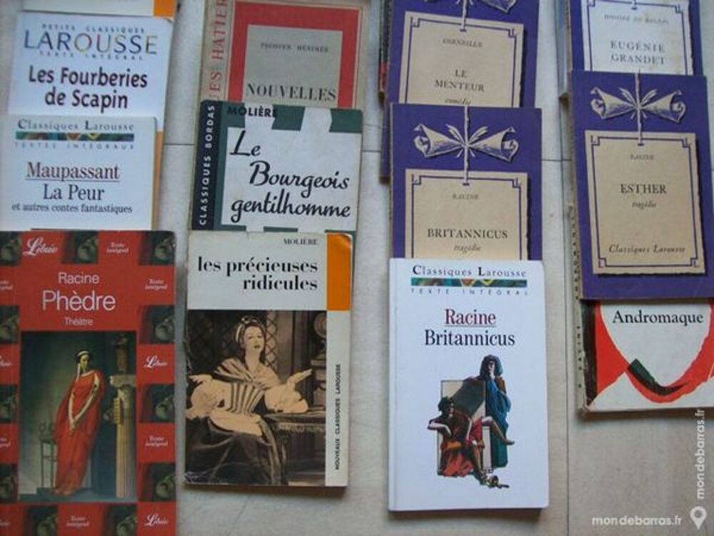 lot de &laquo;classiques&raquo; Moli&egrave;r, Corneille ….zoe Livres et BD