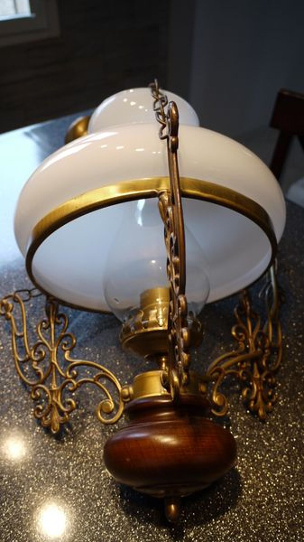 Suspension rustique opaline Décoration