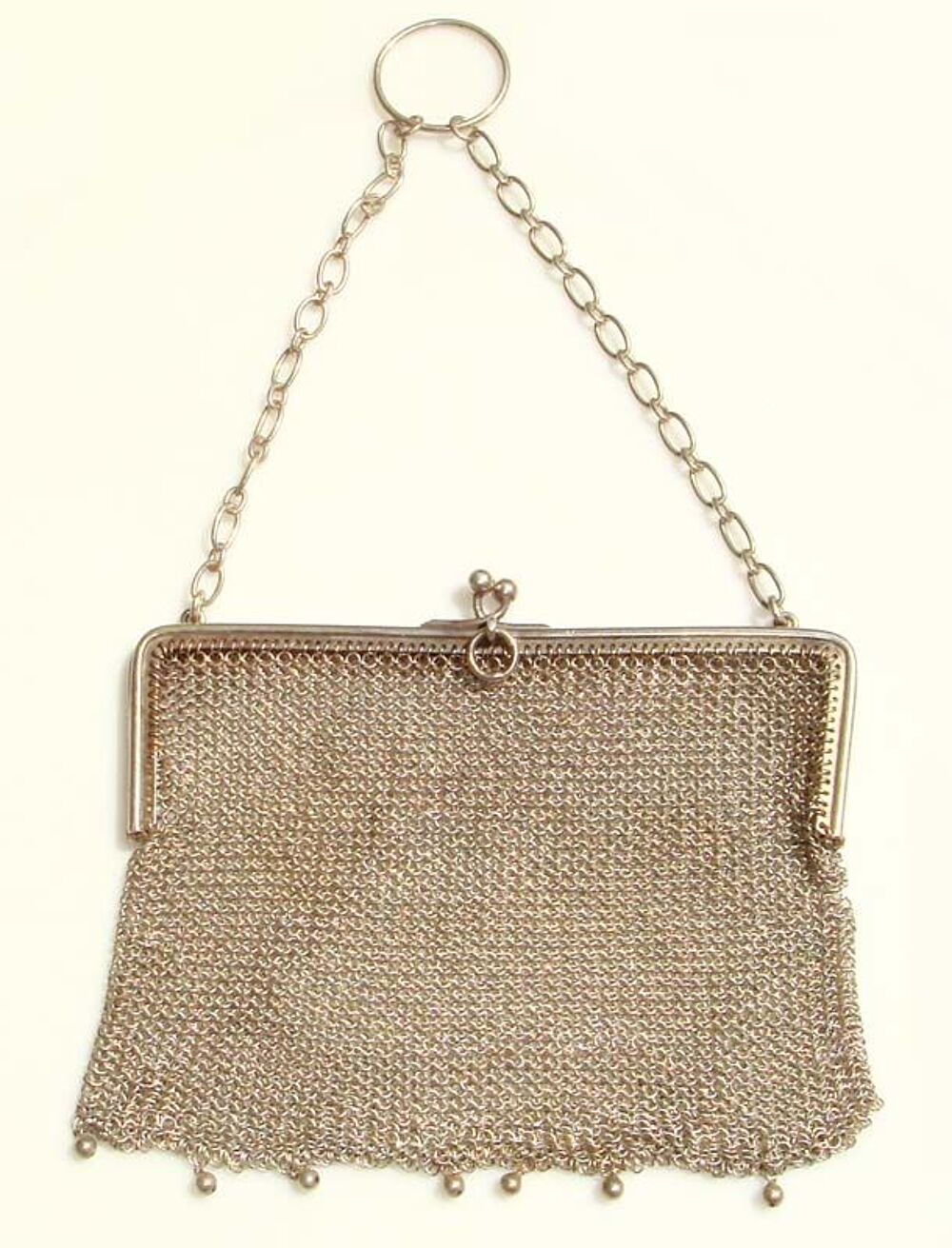 ANCIENNE BOURSE GRAND SAC EN ARGENT AUMONIERE Bijoux et montres