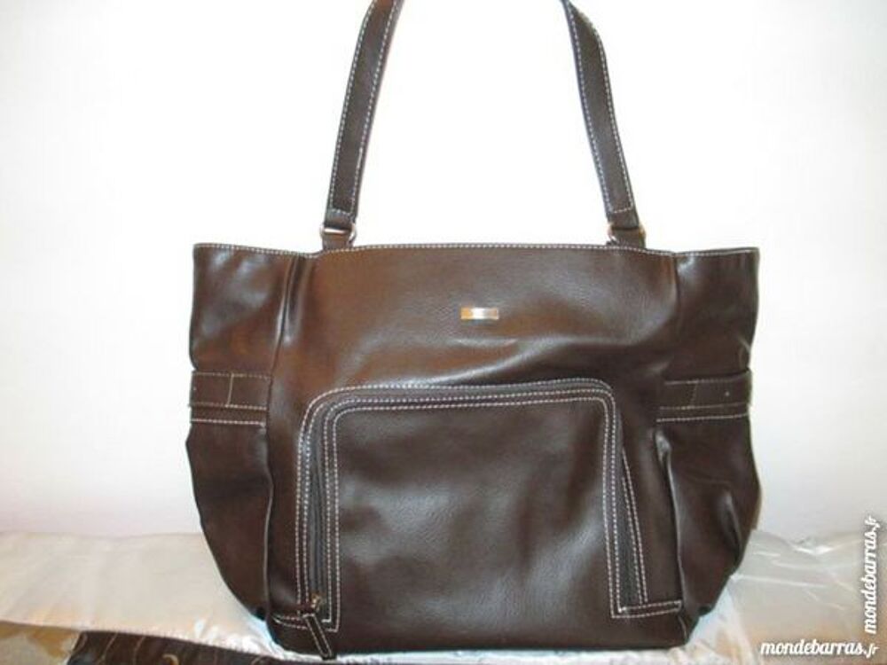 Sac fourre-tout Paquetage marron chocolat Maroquinerie