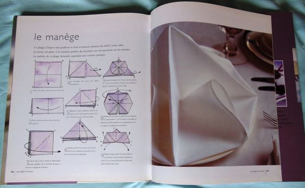PLIAGE DES SERVIETTES Livres et BD