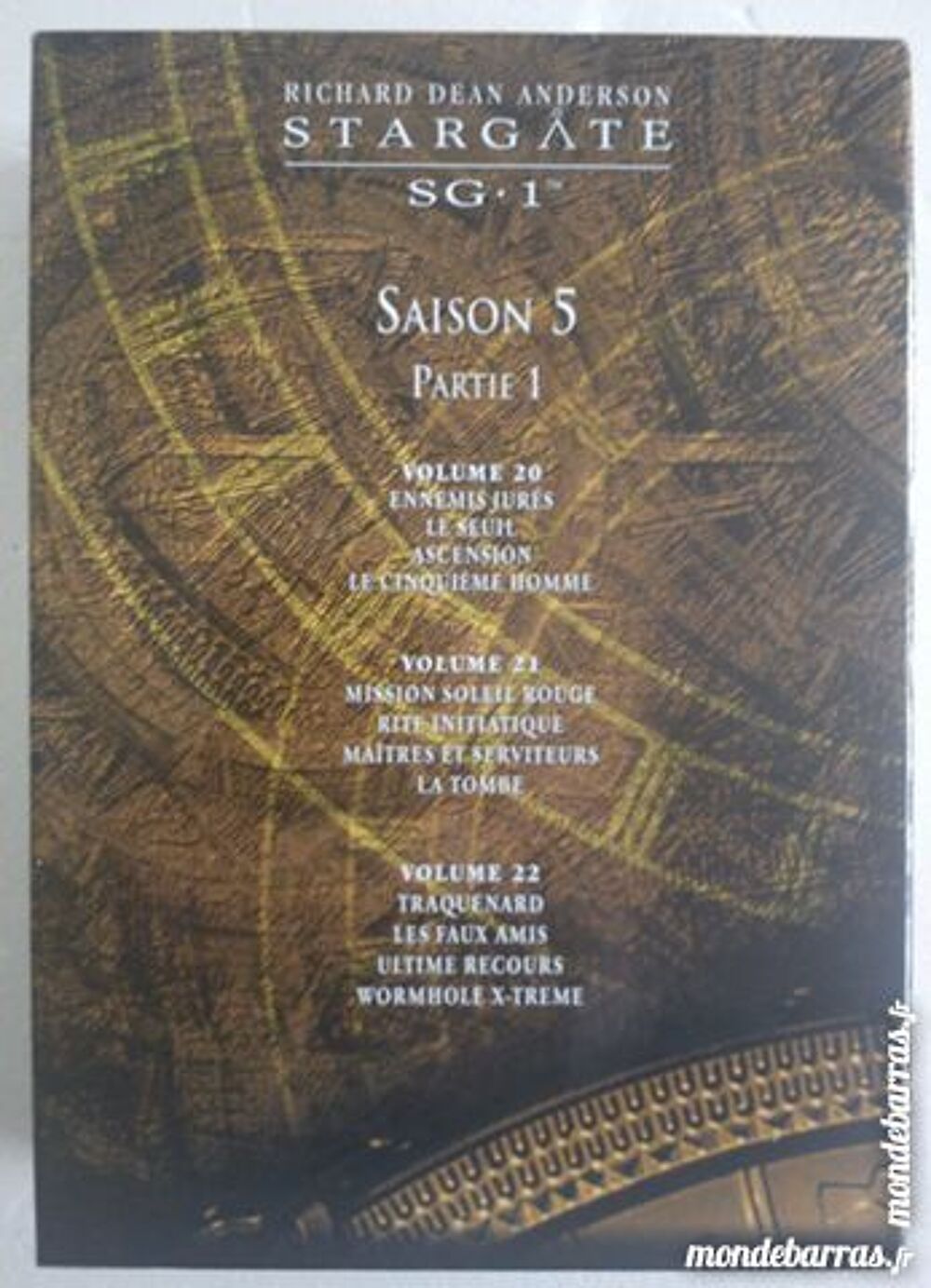 Coffret 3 DVD &laquo;Stargate SG-1&raquo; Saison 5 1&egrave;re partie DVD et blu-ray