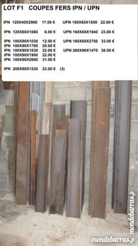 Coupes Fers IPN /UPN 6 Calais (62)