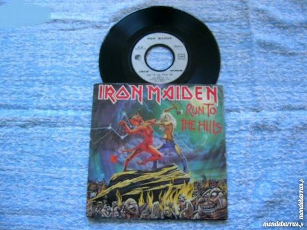 45 TOURS IRON MAIDEN Run to the hills -ORIGINAL CD et vinyles