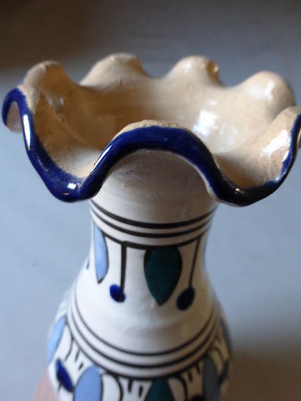 VASE ton vert, bleu - neuf - Décoration