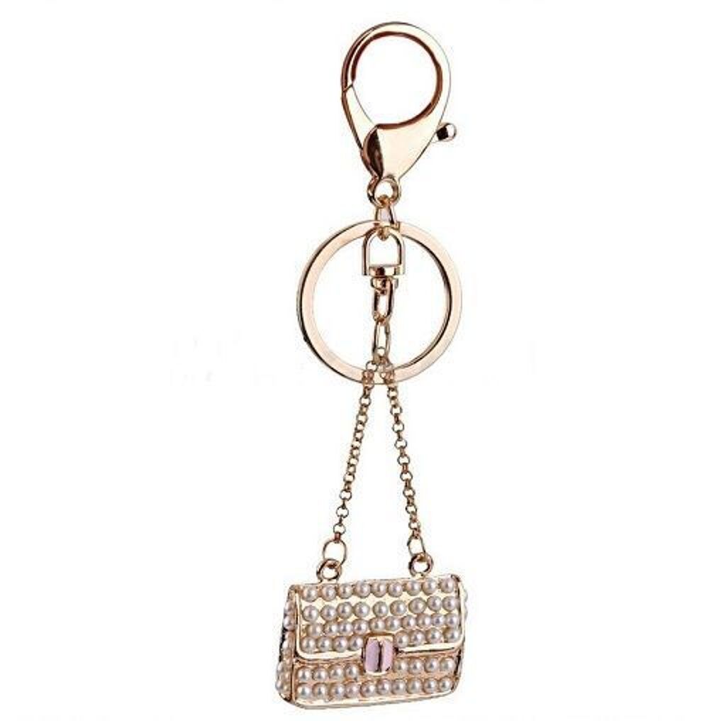 bijou de sac porte-cl&eacute;s strass mod&egrave;le sac &agrave; main "perles" Bijoux et montres