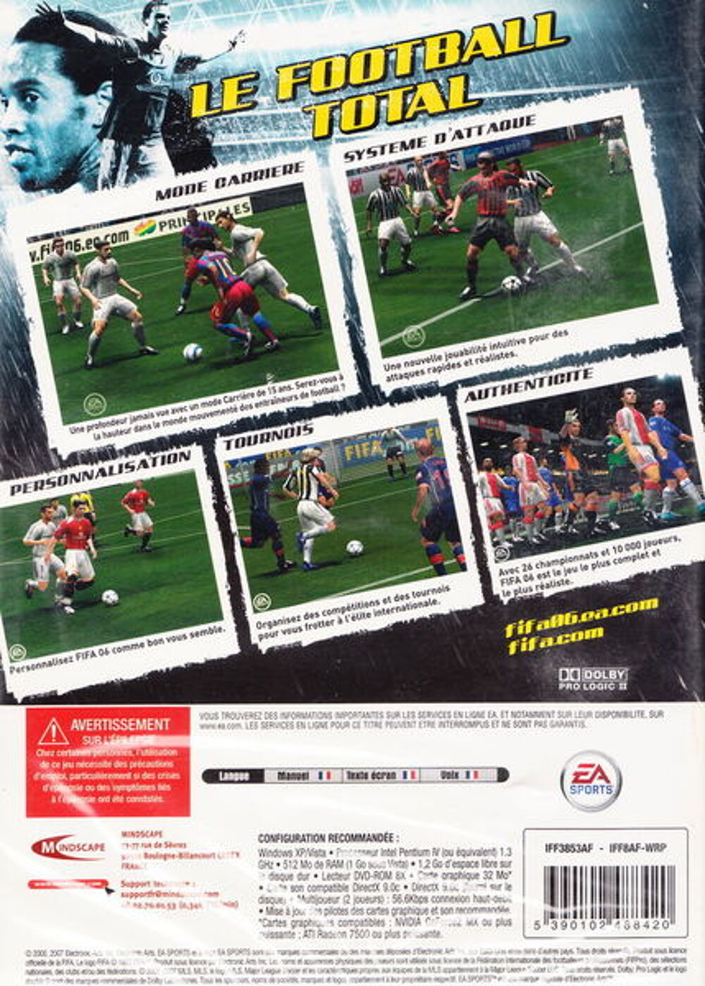 DVD jeu PC FIFA 06 NEUF blister
Consoles et jeux vidéos