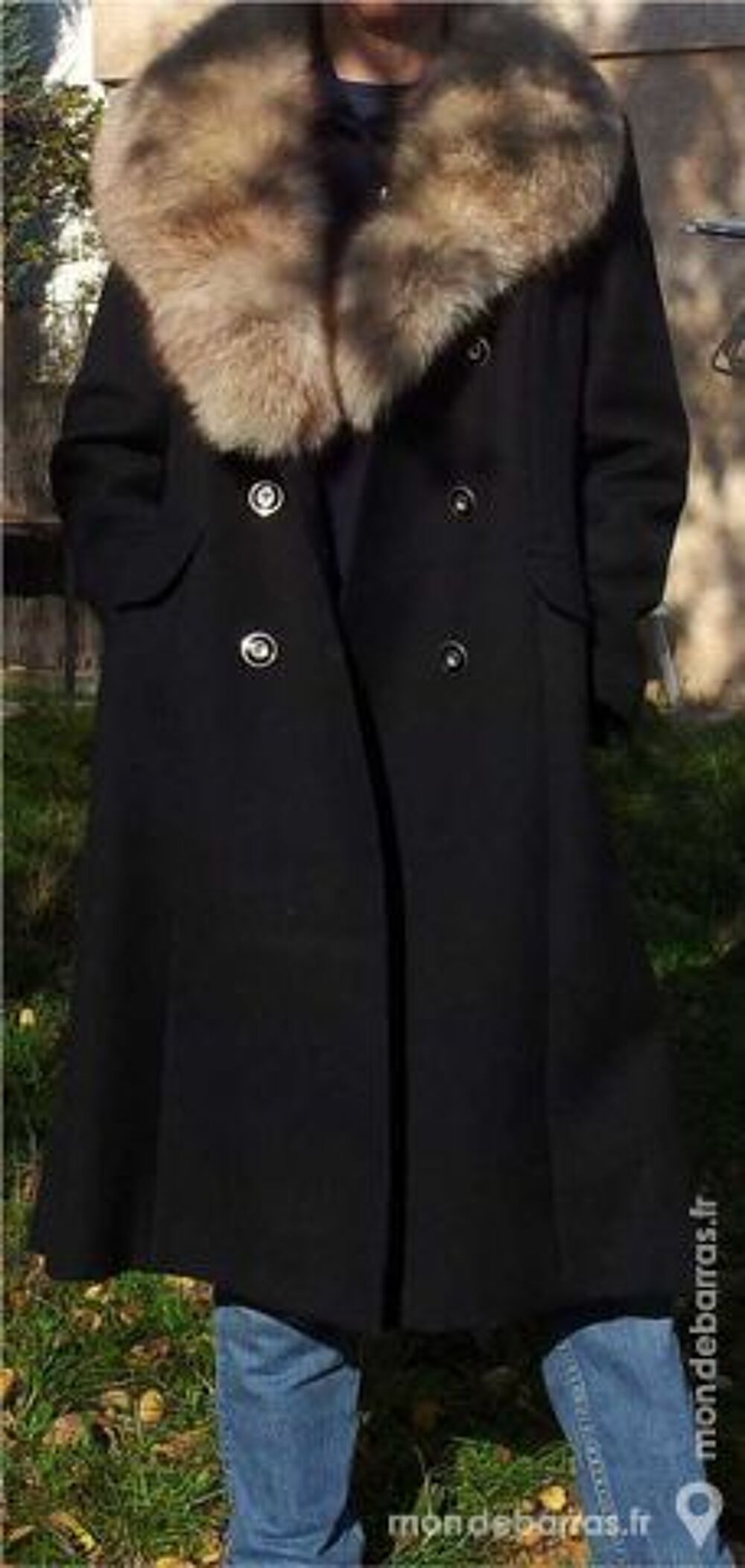 MANTEAU LONG NOIR taille 44 Vêtements