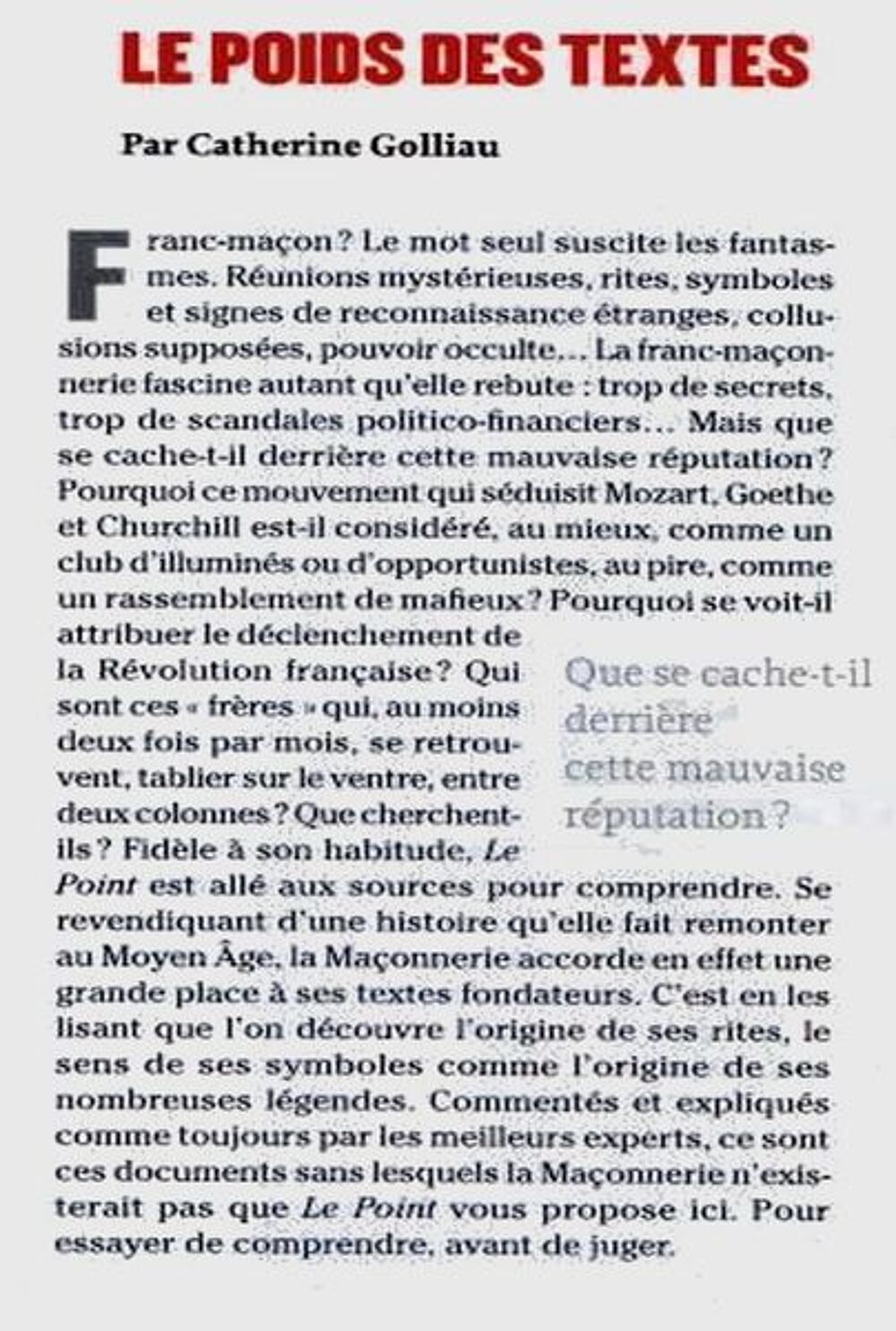 LA FRANC-MA&Ccedil;ONNERIE / les-livres-de-jac Livres et BD