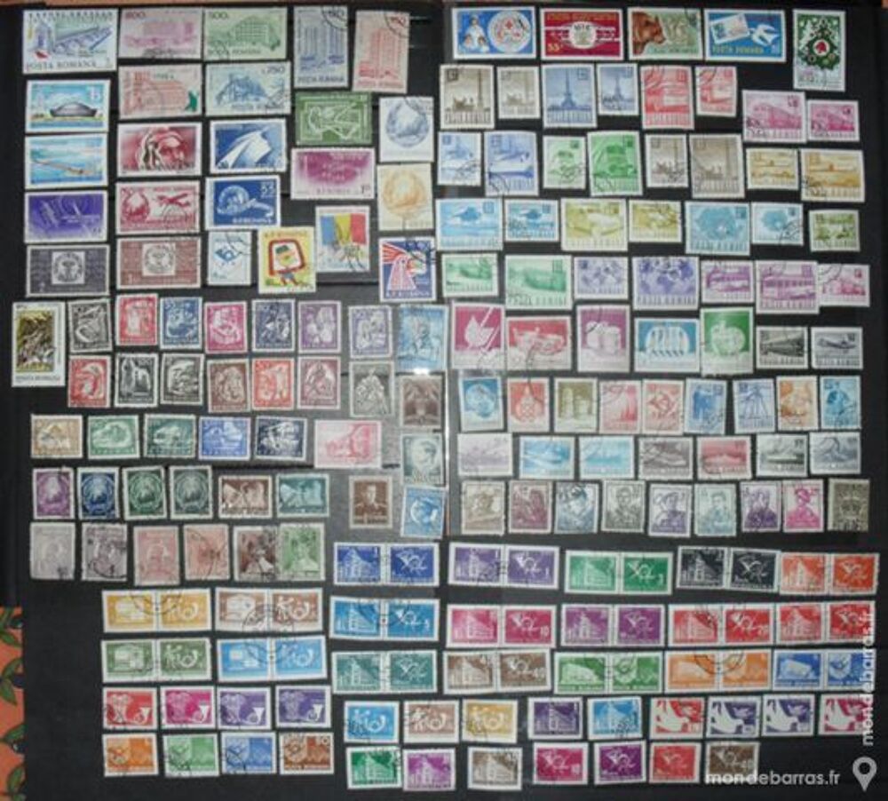 Lot de 295 timbres oblit&eacute;r&eacute;s de ROUMANIE. 