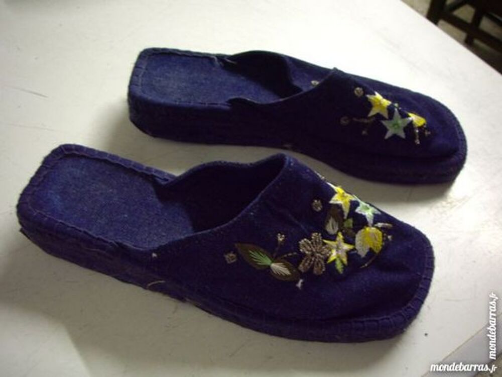 Mules en espadrilles Marine Fleuri pt 37 Chaussures