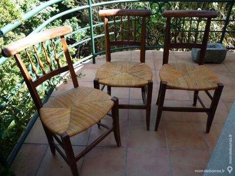 Trois chaises paill�es �poque Restauration 35 Castres (81)