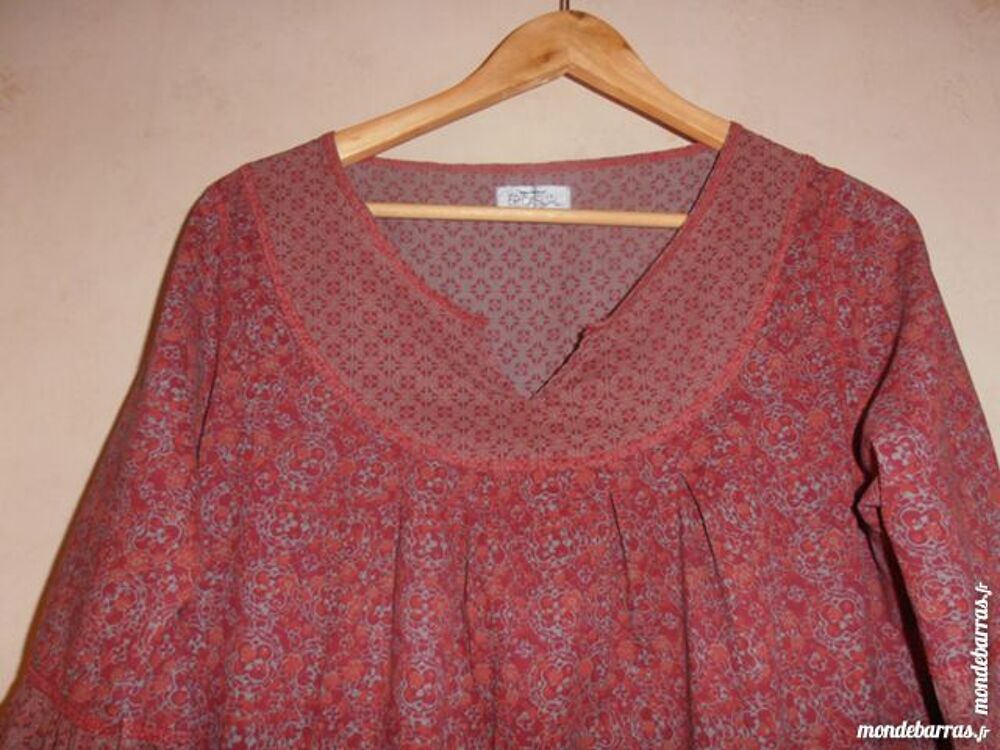 Tunique beige et orang&eacute;e Vêtements