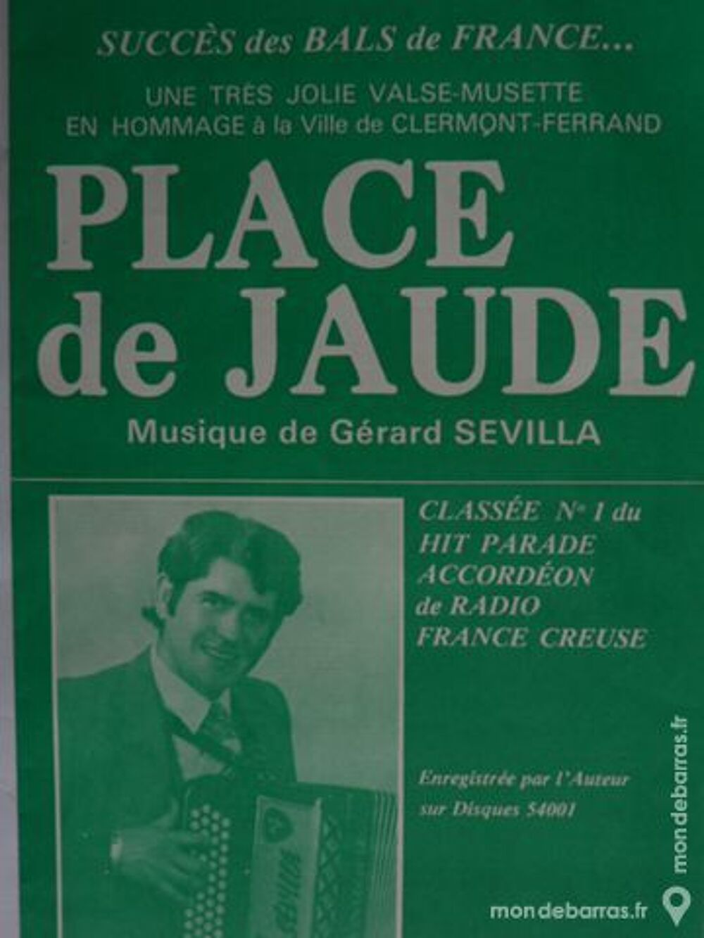 Accordeon: PLACE DE JAUDE de GERARD SEVILLA Instruments de musique