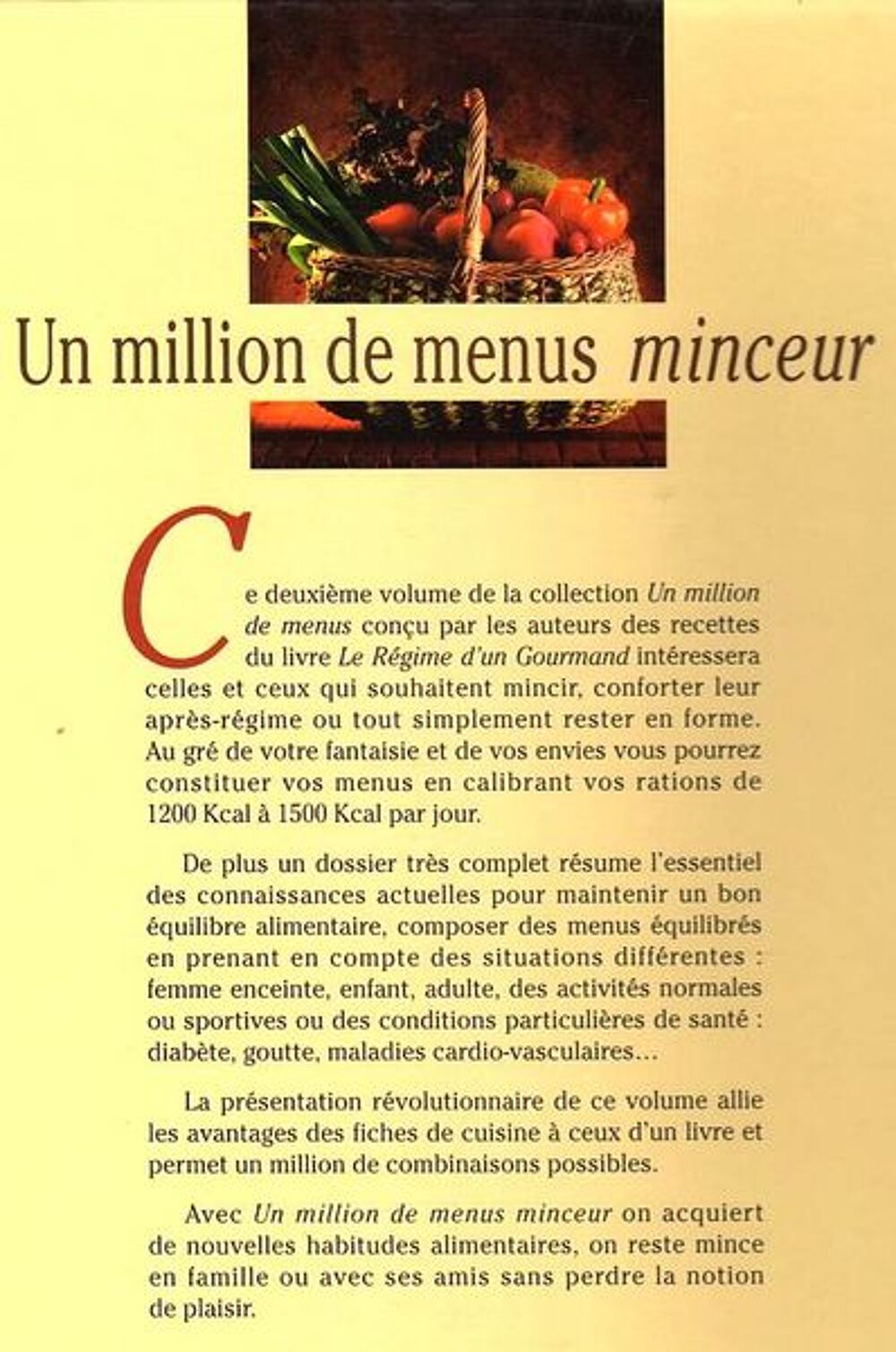 Un million de menus MINCEUR / les-livres-de-jac Livres et BD
