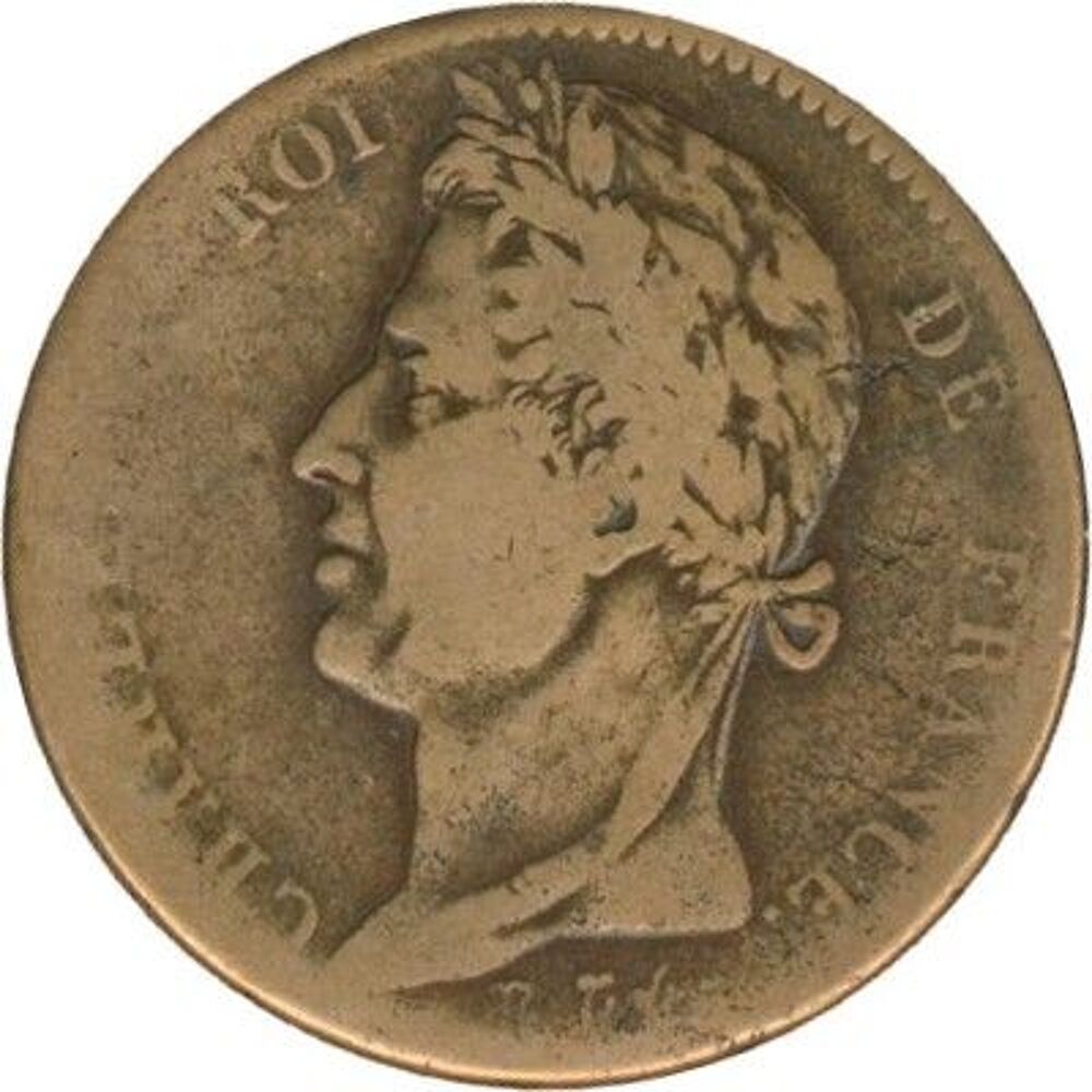 Charles X 10 centimes 1827H La Rochelle 